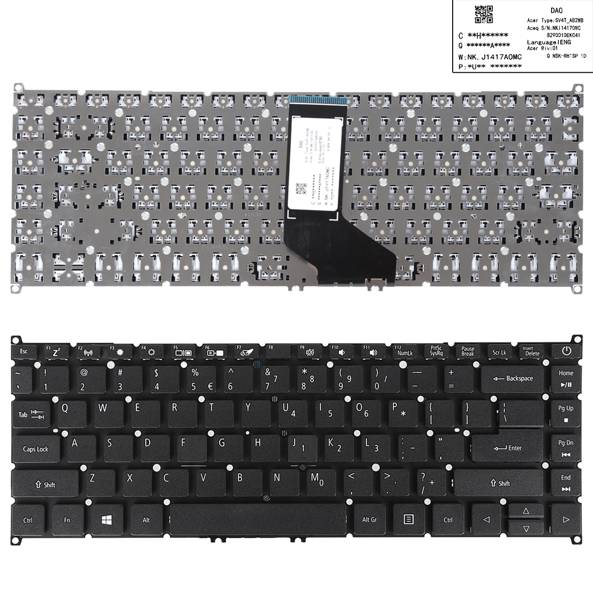 Picture of New Replacement Laptop Keyboard For ACER Aspire A314-31 A314-32 A314-33 A314-41 A514-51 A114-32 A314-21 BLACK ( WIN8) US Layout